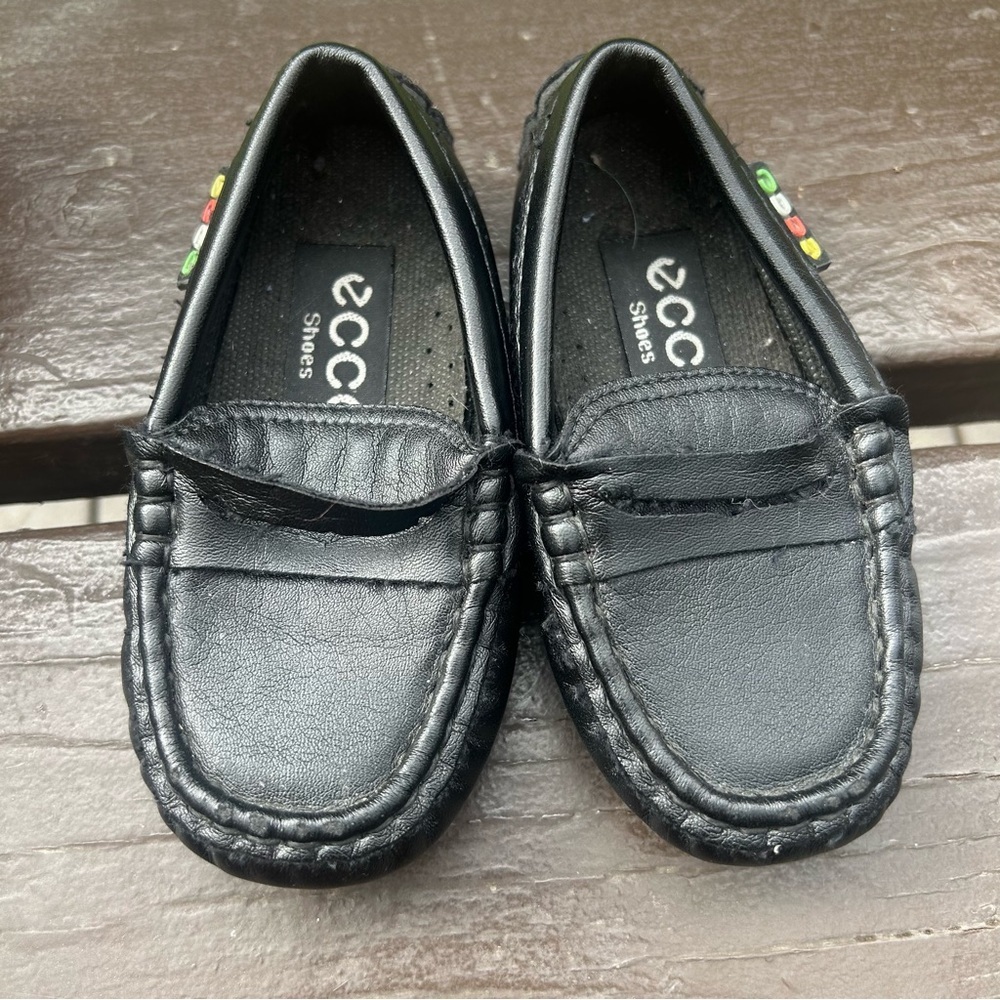 ECCO Kids leather‎ Black Loafers